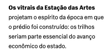 Os vitrais da Esta o das Artes projetam o esp rito da  poca em que o pr dio foi constru do: os trilhos seriam parte ...