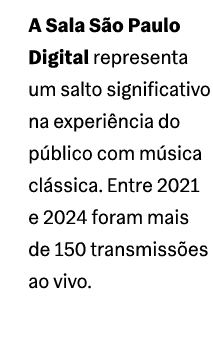 A Sala S o Paulo Digital representa um salto significativo na experi ncia do p blico com m sica cl ssica. Entre 2021 ...